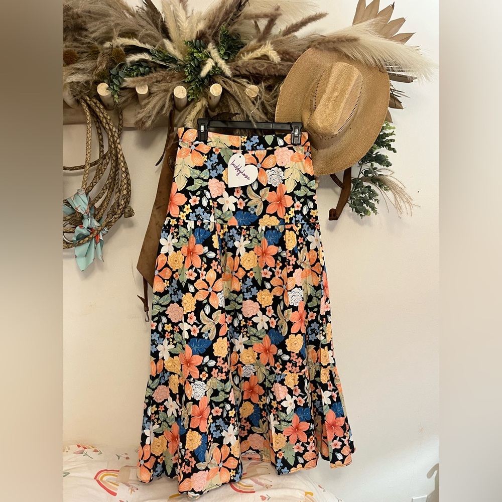 Buddy Love Floral A-Line Skirt - Multicolor